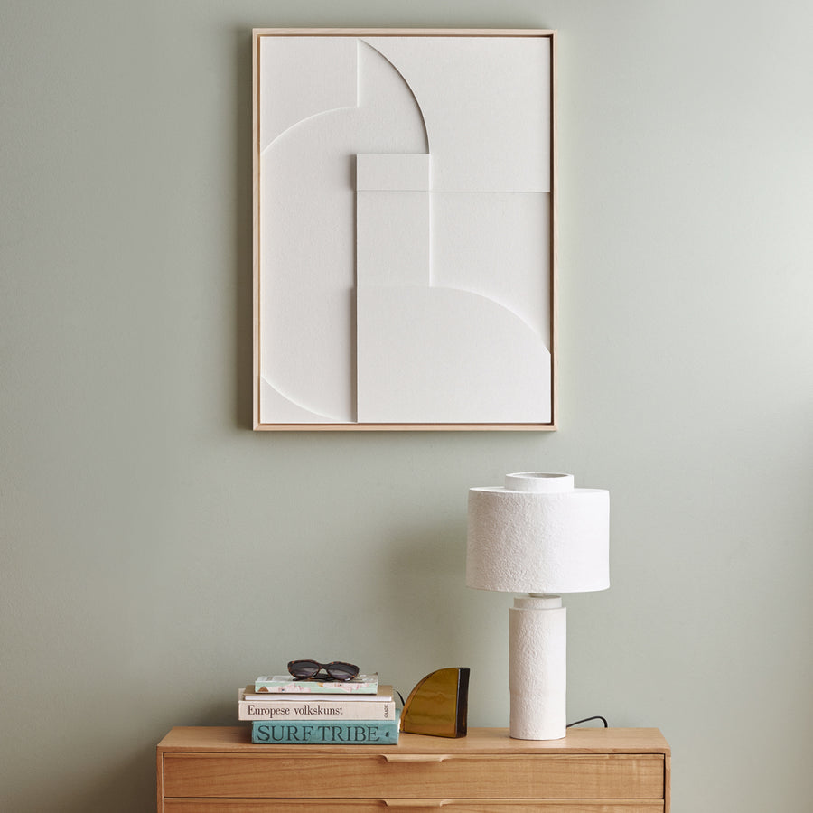 HKLiving Gesso Table Lamp Matt White