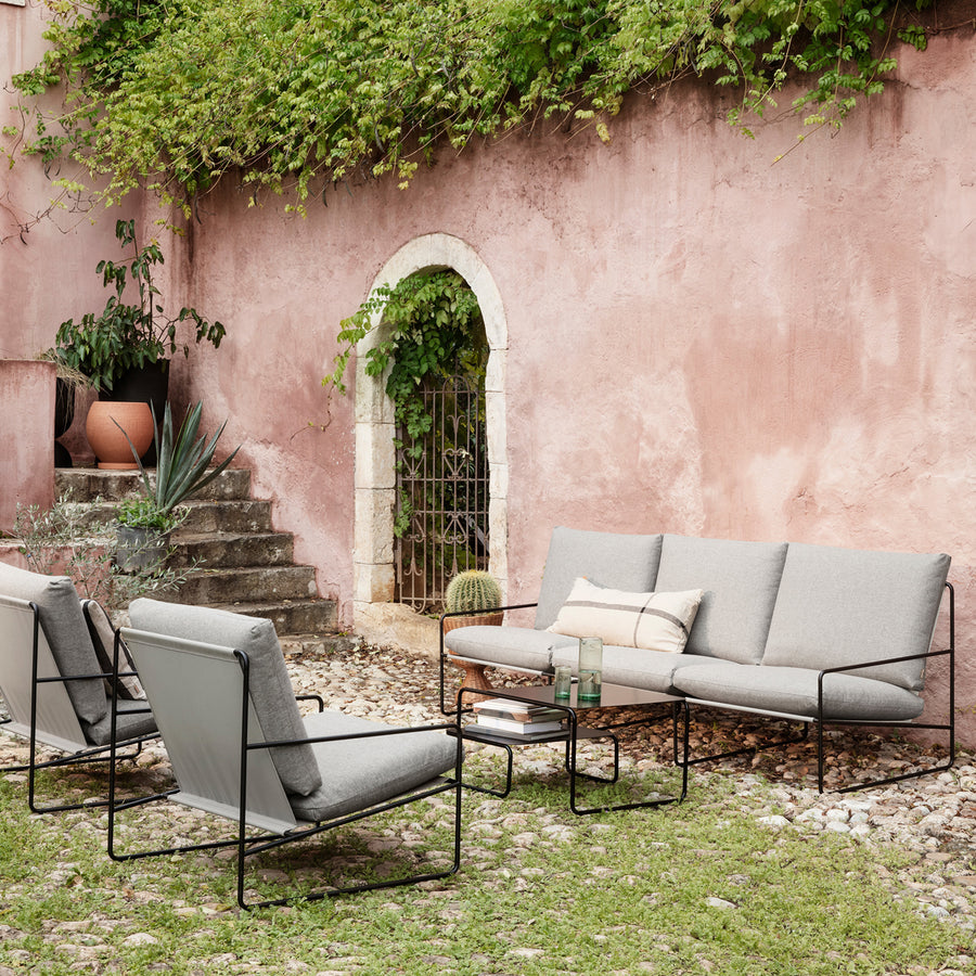 Desert 3-seater Dolce - Black/ Dark Sand