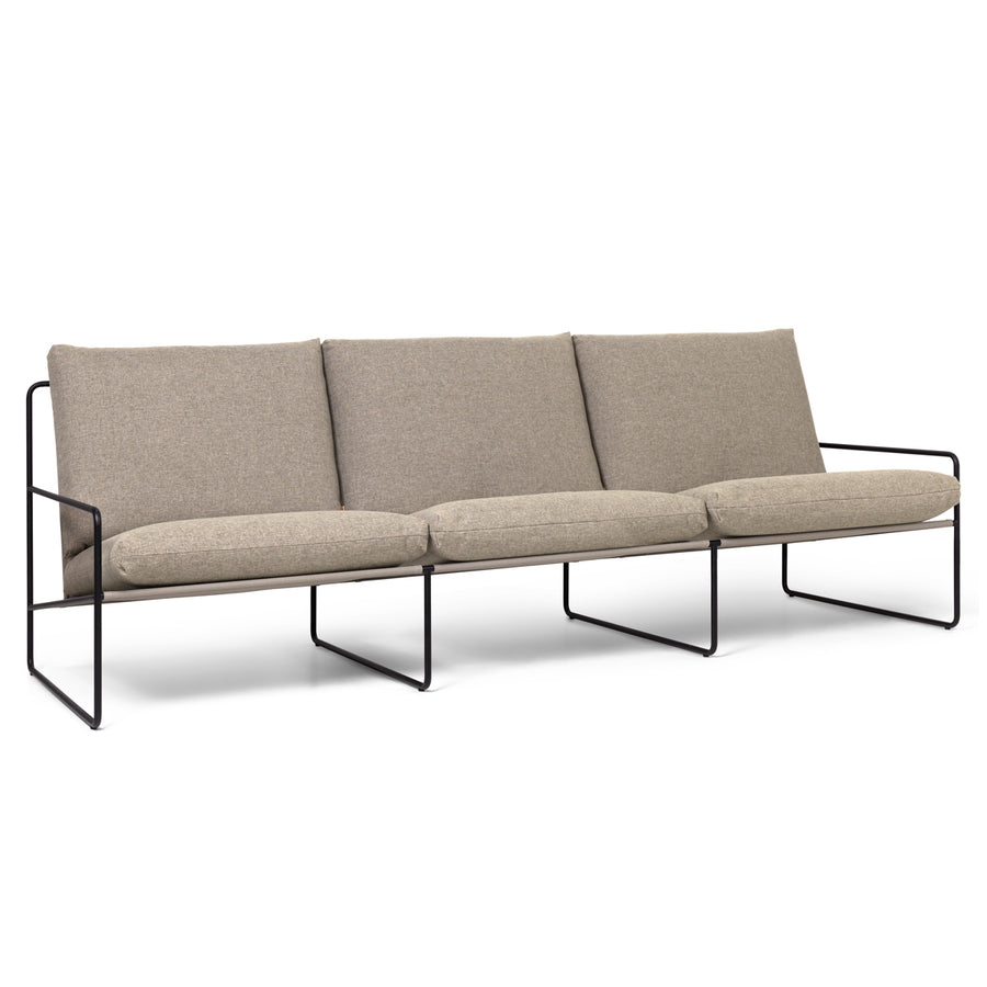 Desert 3-seater Dolce - Black/ Dark Sand