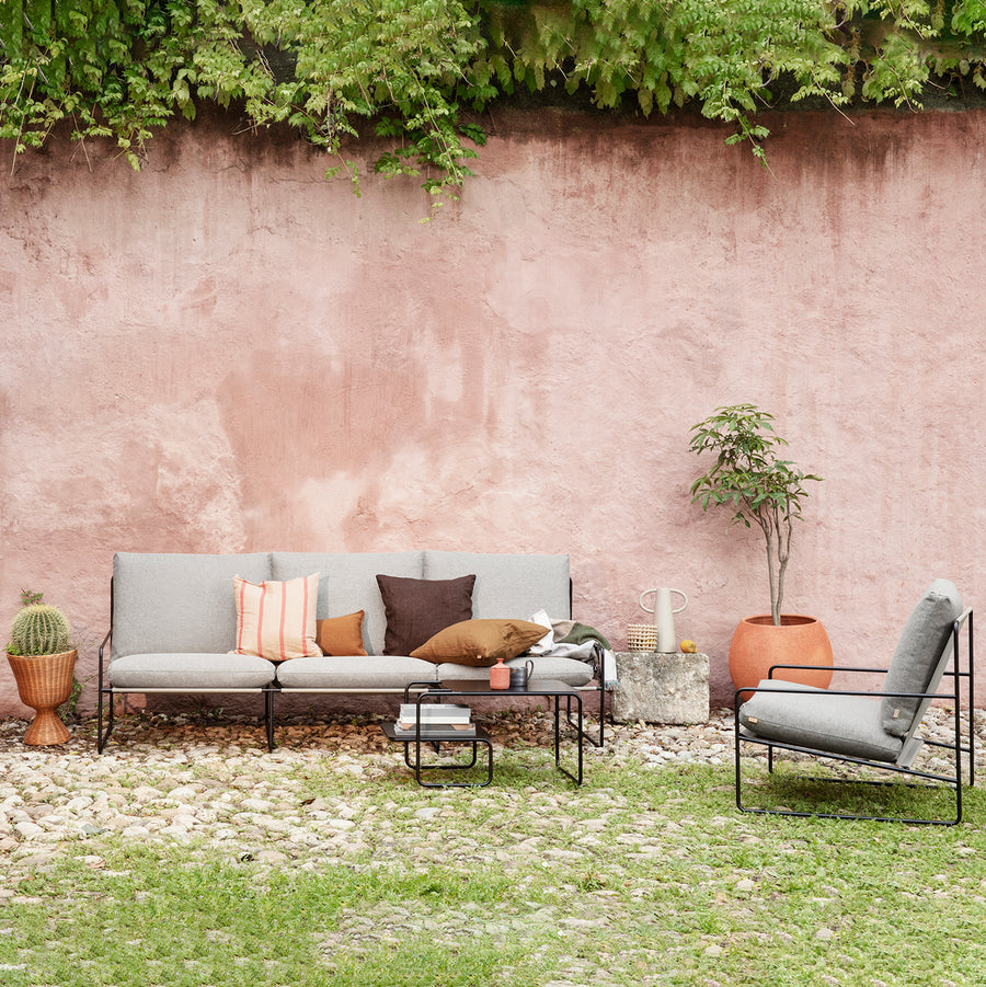 Desert 3-seater Dolce - Black/ Dark Sand