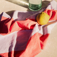 Thumbnail for Hale Tea Towel - Red/Lilac