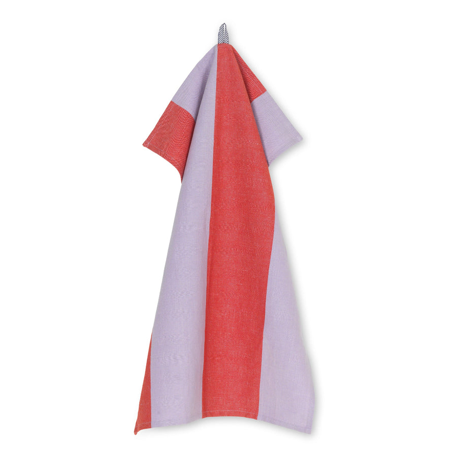 Hale Tea Towel - Red/Lilac