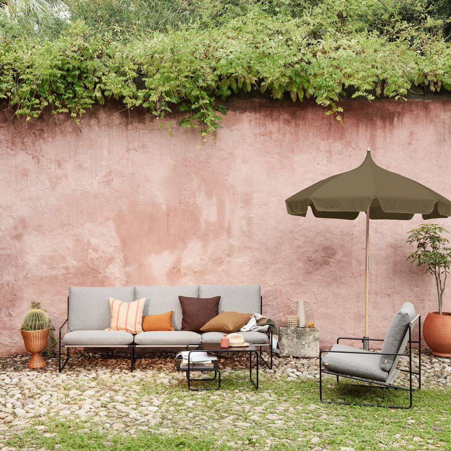 Desert 3-seater Dolce - Black/ Dark Sand