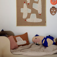 Thumbnail for Bird Quilted Blanket - Sand
