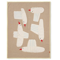 Thumbnail for Bird Quilted Blanket - Sand