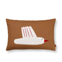 Thumbnail for Bird Quilted Cushion Rectangular - Sugar Kelp