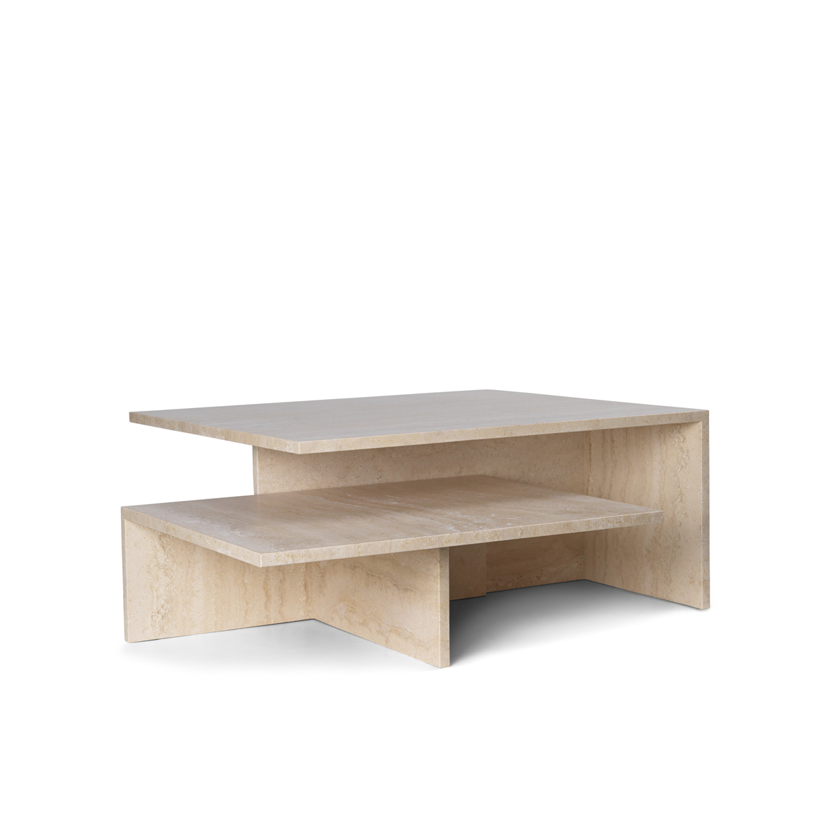 Distinct Grande Duo Tables - Travertine