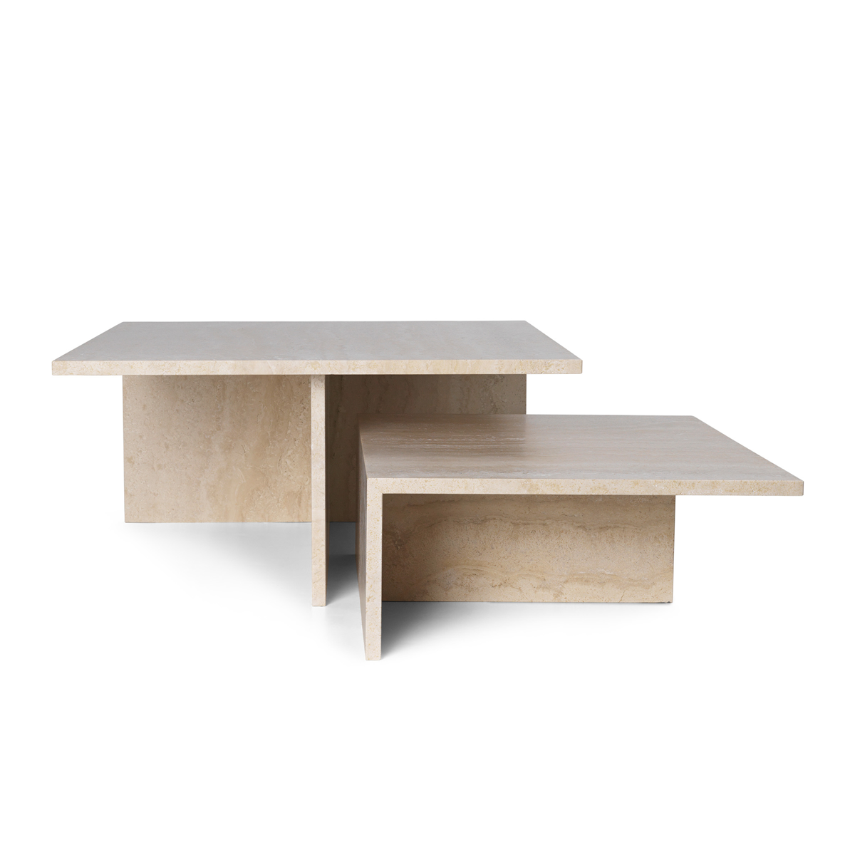 Distinct Grande Duo Tables - Travertine