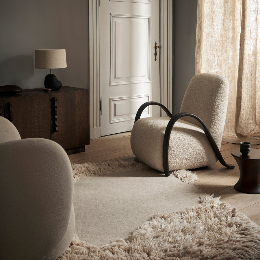 Buur Lounge Chair Nordic Bouclé - Dark St/Off-white