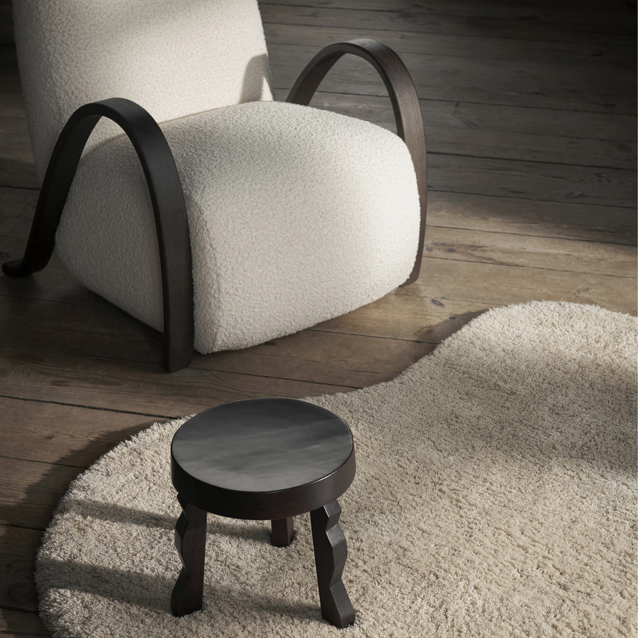 Buur Lounge Chair Nordic Bouclé - Dark St/Off-white