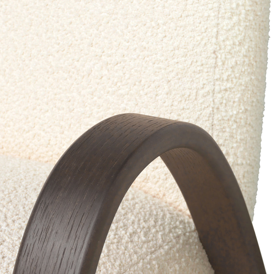 Buur Lounge Chair Nordic Bouclé - Dark St/Off-white