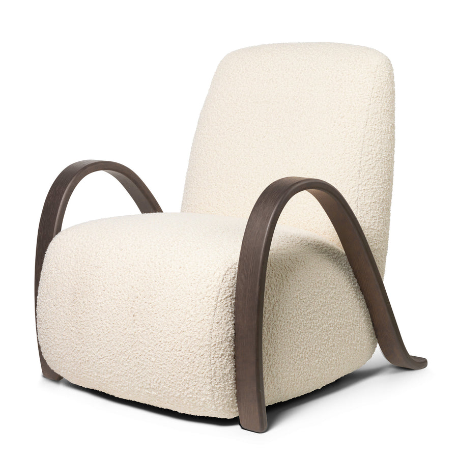 Ferm Living Buur Lounge Chair Nordic Bouclé - Dark St/Off-white – Folk ...