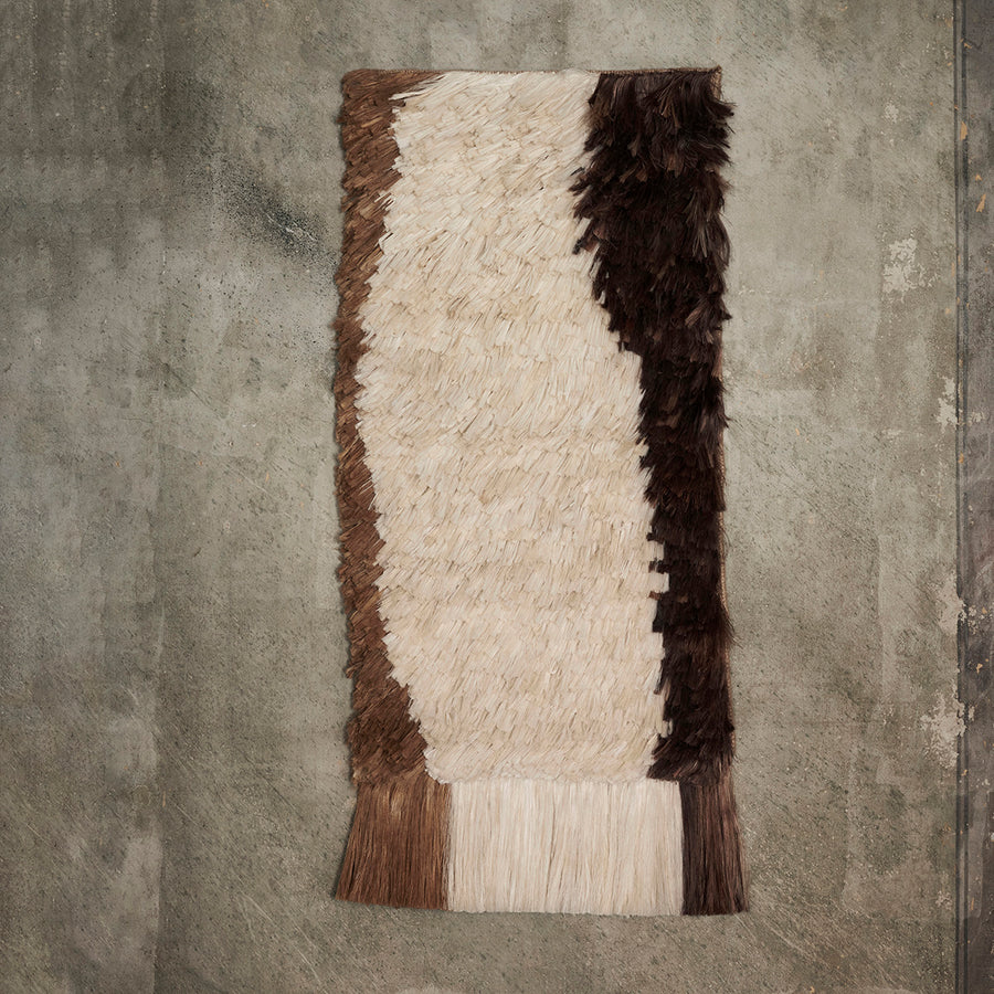 Edge Wall Rug - Off-White/Coffee