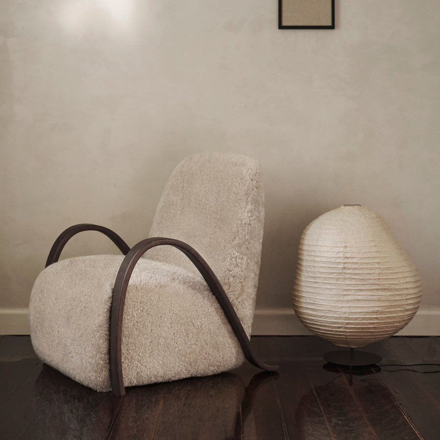 Ferm Living Buur Lounge Chair Sheepskin - Dark St./Moonlight