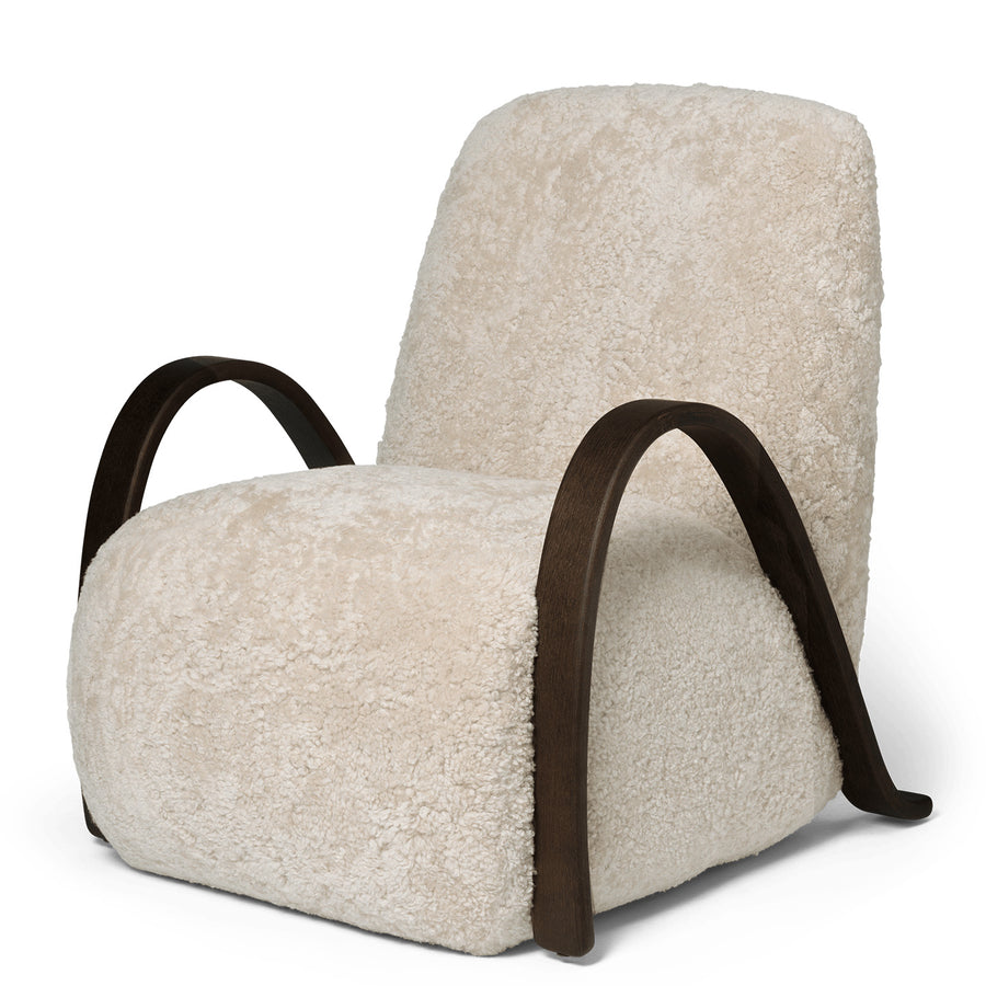 Ferm Living Buur Lounge Chair Sheepskin - Dark St./Moonlight