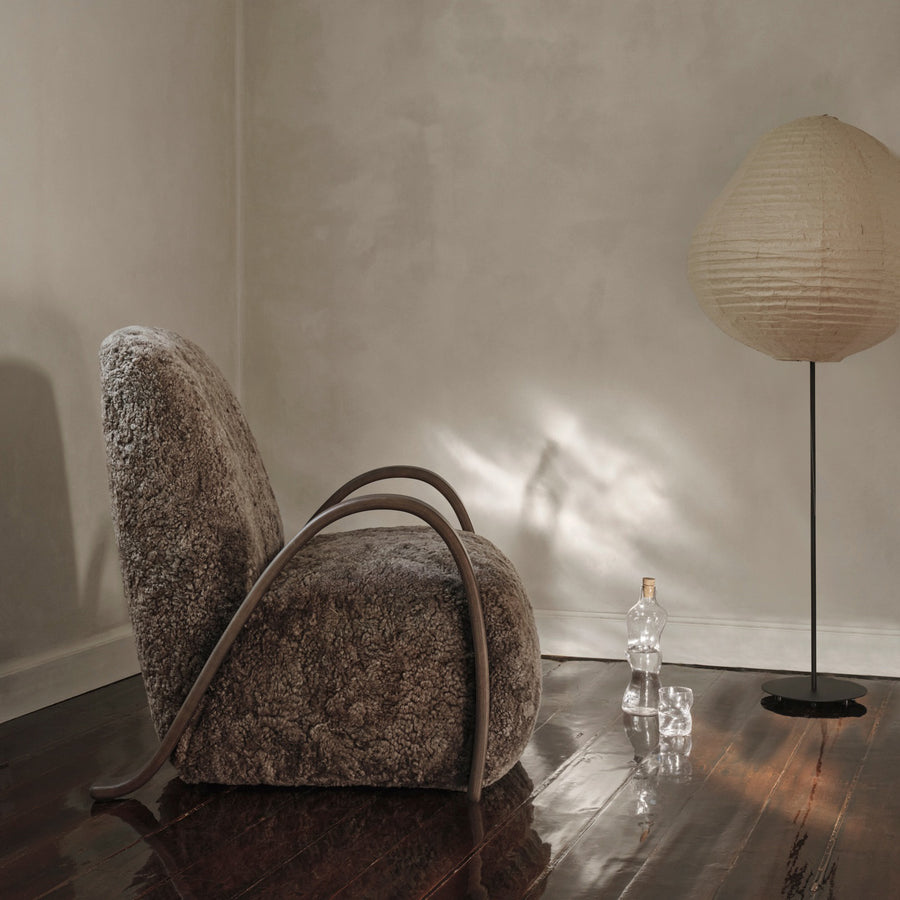 Buur Lounge Chair Sheepskin - Dark Stained/Sahara