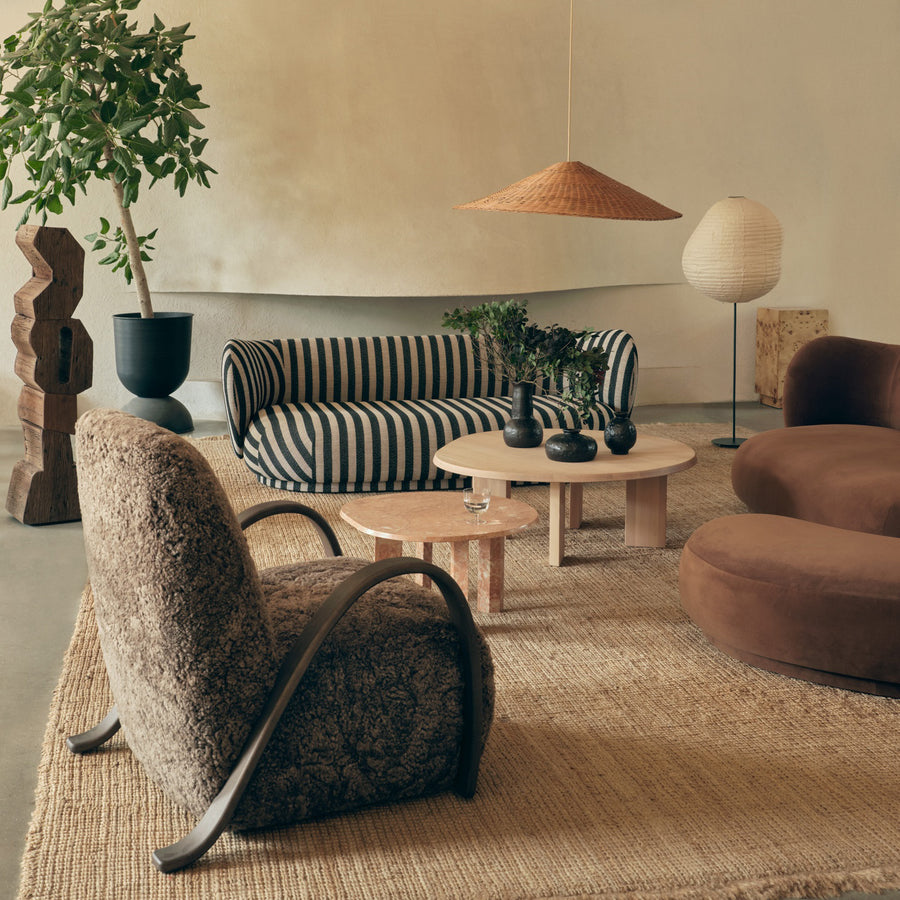 Buur Lounge Chair Sheepskin - Dark Stained/Sahara