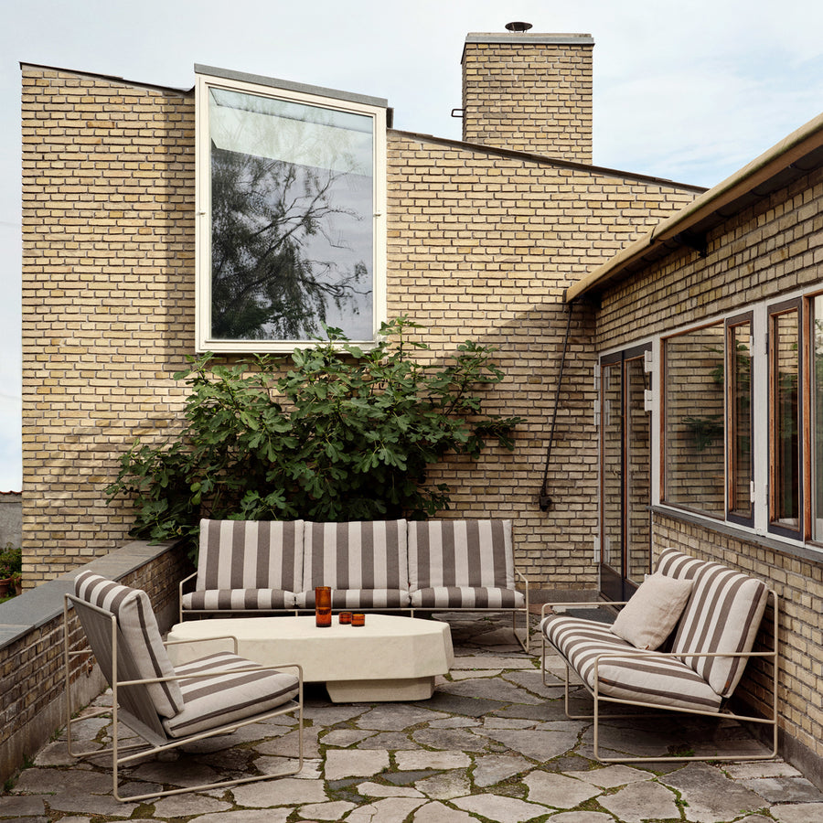 Desert 3-seater - Cashmere - Stripe - Chocolate