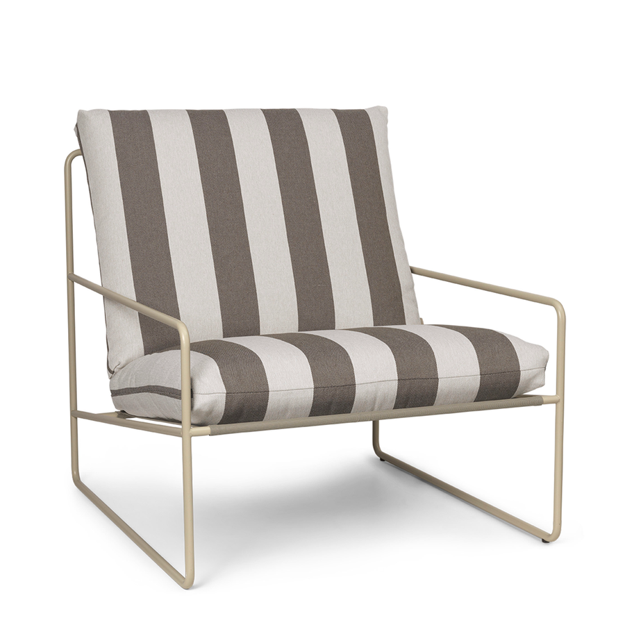 Desert 1-seater Stripe - Cashmere /Chocolate