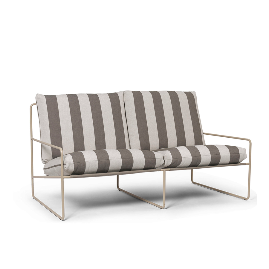 Desert 2-seater Stripe - Cashmere/Chocolate