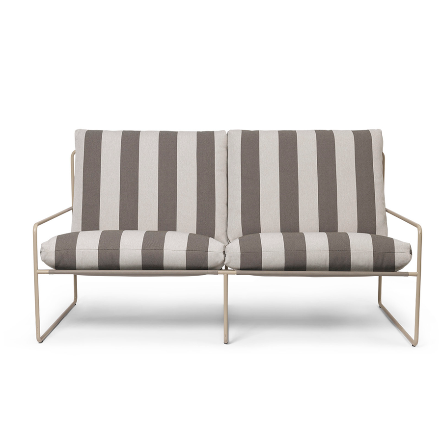 Desert 2-seater Stripe - Cashmere/Chocolate