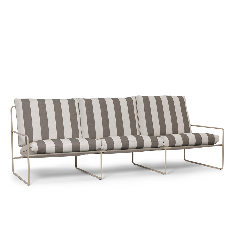 Desert 3-seater - Cashmere - Stripe - Chocolate