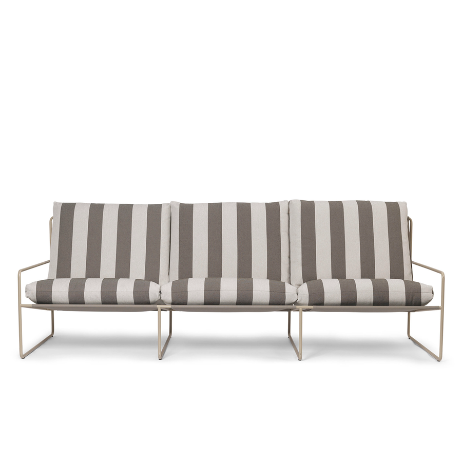 Desert 3-seater - Cashmere - Stripe - Chocolate
