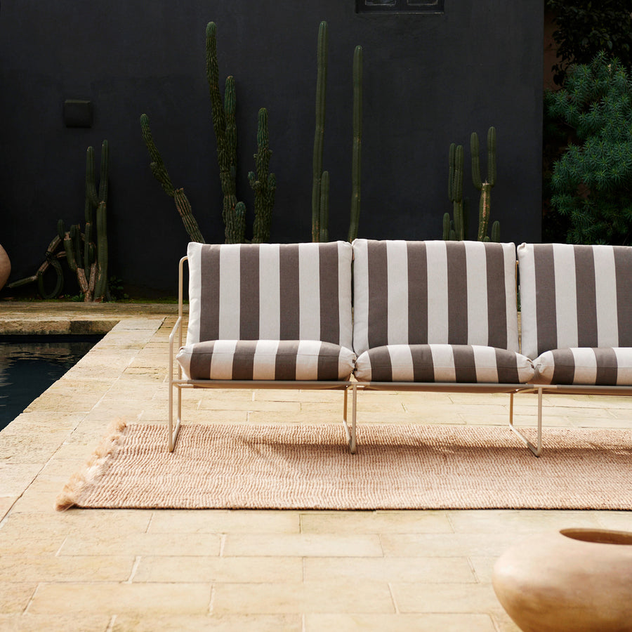 Desert 3-seater - Cashmere - Stripe - Chocolate