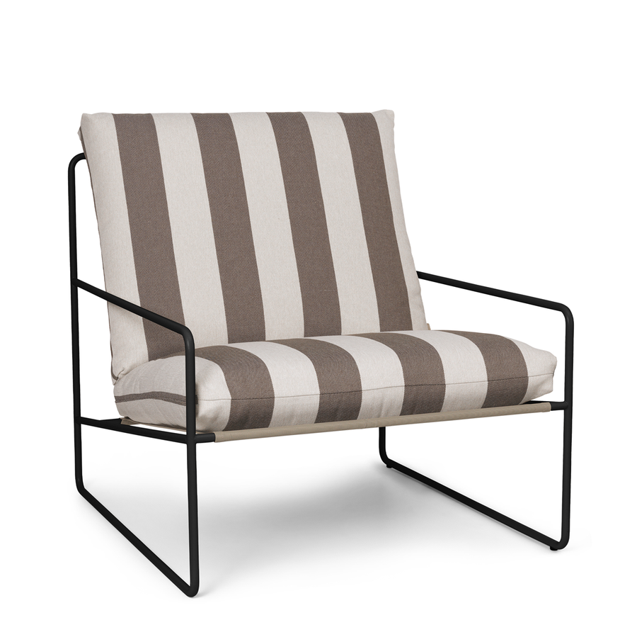 Desert 1-seater Stripe - Black/Chocolate