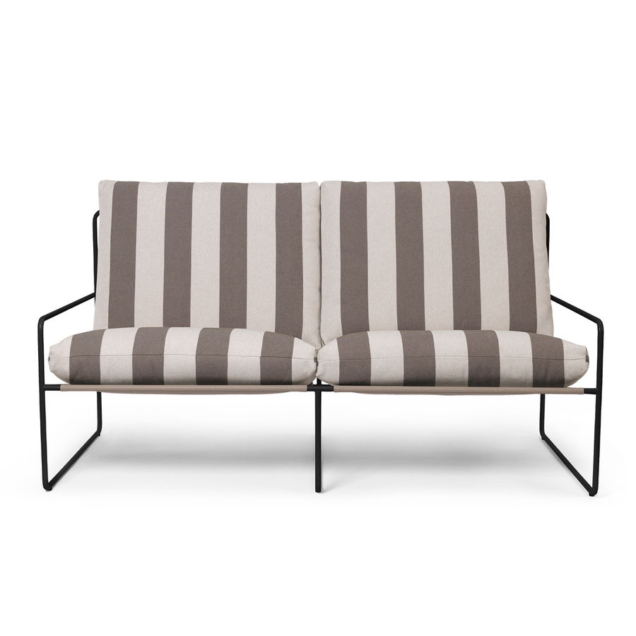 Desert 2-seater Stripe - Black/Chocolate