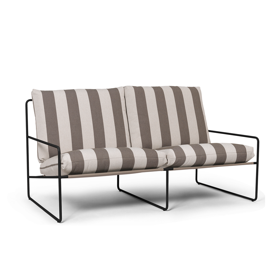 Desert 2-seater Stripe - Black/Chocolate