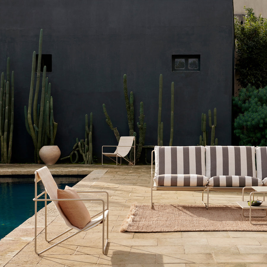 Desert 3-seater - Cashmere - Stripe - Chocolate