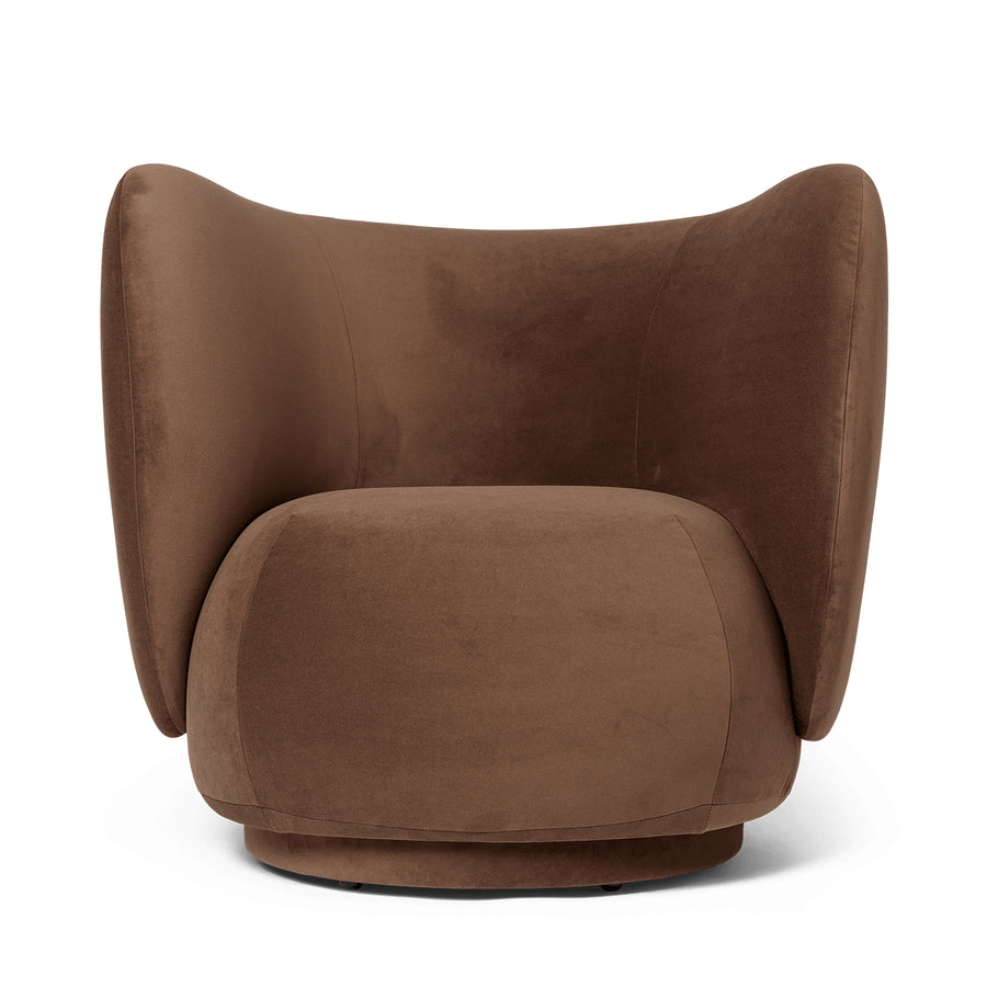 Ferm Living Rico Lounge Sw. Rich Velvet - 36 Soft brown