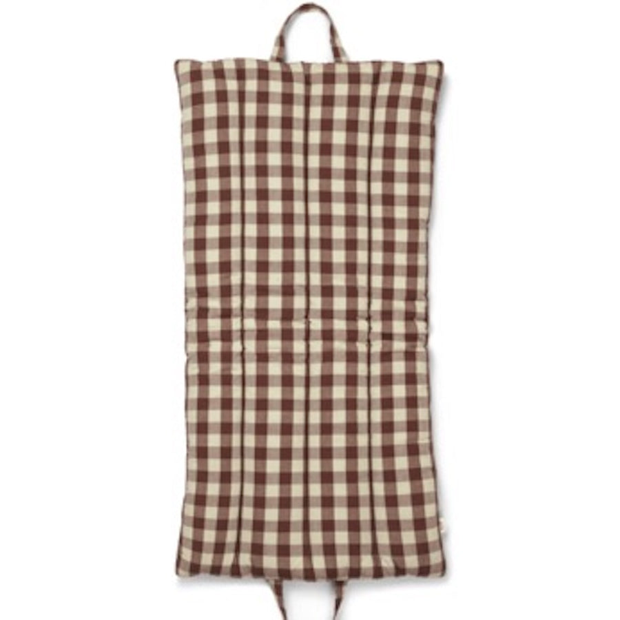 Bothy Check Folding Mat - Cinnamon/Green