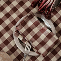 Thumbnail for Bothy Check Napkins - Set of 4 - Cinnamon/Grey
