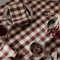 Thumbnail for Bothy Check Napkins - Set of 4 - Cinnamon/Grey