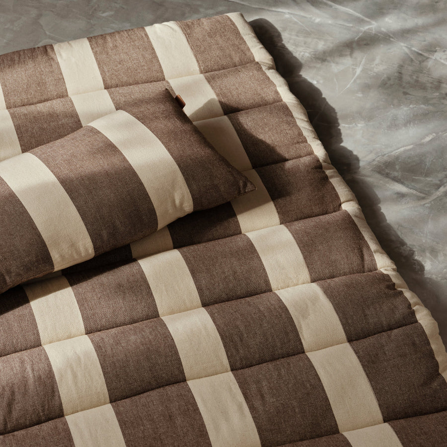 Strand Cushion - Carob Brown/Parchment