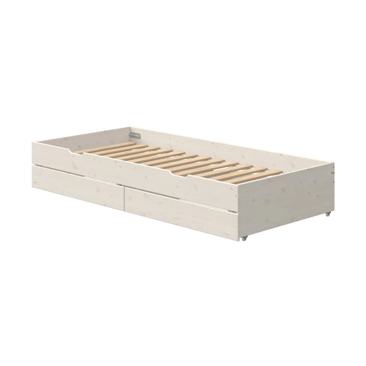 Flexa Classic Single Bed with Back - Cross Bars - 90 x 200cm (3 Colours Available)