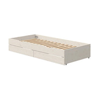 Thumbnail for Flexa Classic Single Bed with Back - Cross Bars - 90 x 200cm (3 Colours Available)