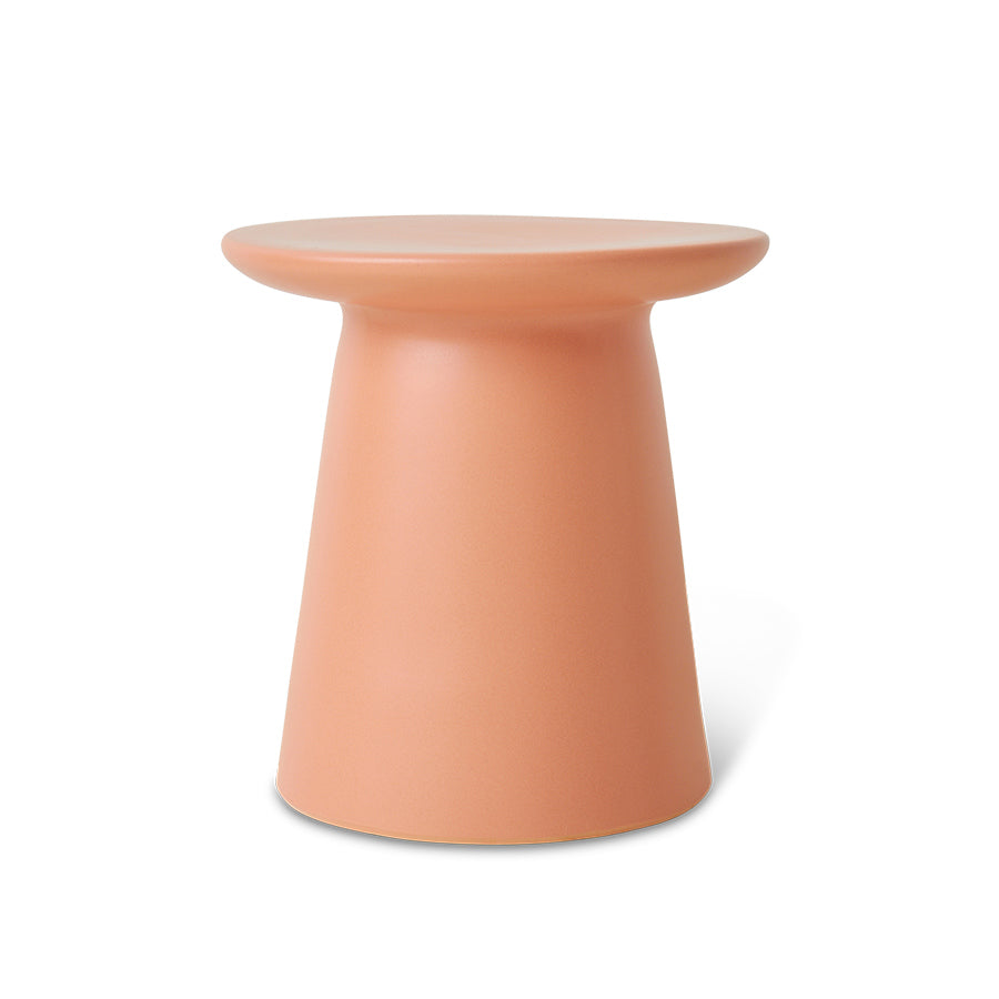 Earthenware Side Table Peach Medium