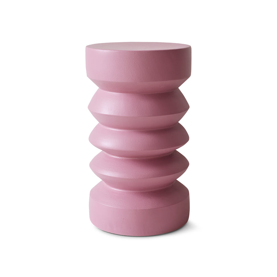 Stoneware Side Table Rouge