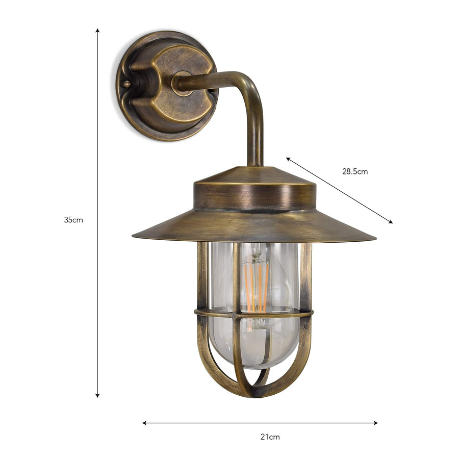 Hanwell Wall Light Antique Brass