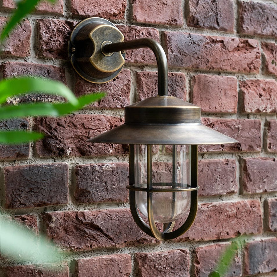 Hanwell Wall Light Antique Brass