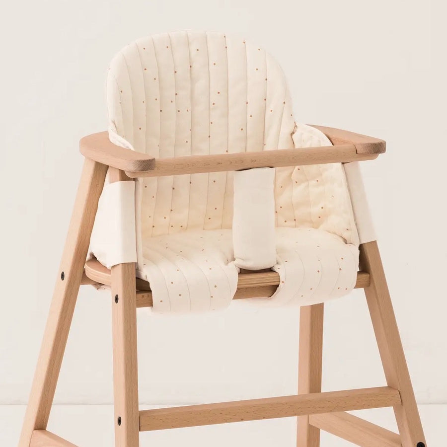 Growing Green High Chair Cushion - Natural Honey Sweet Dots