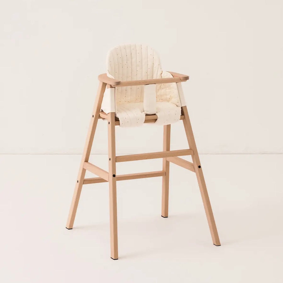 Growing Green High Chair Cushion - Natural Honey Sweet Dots