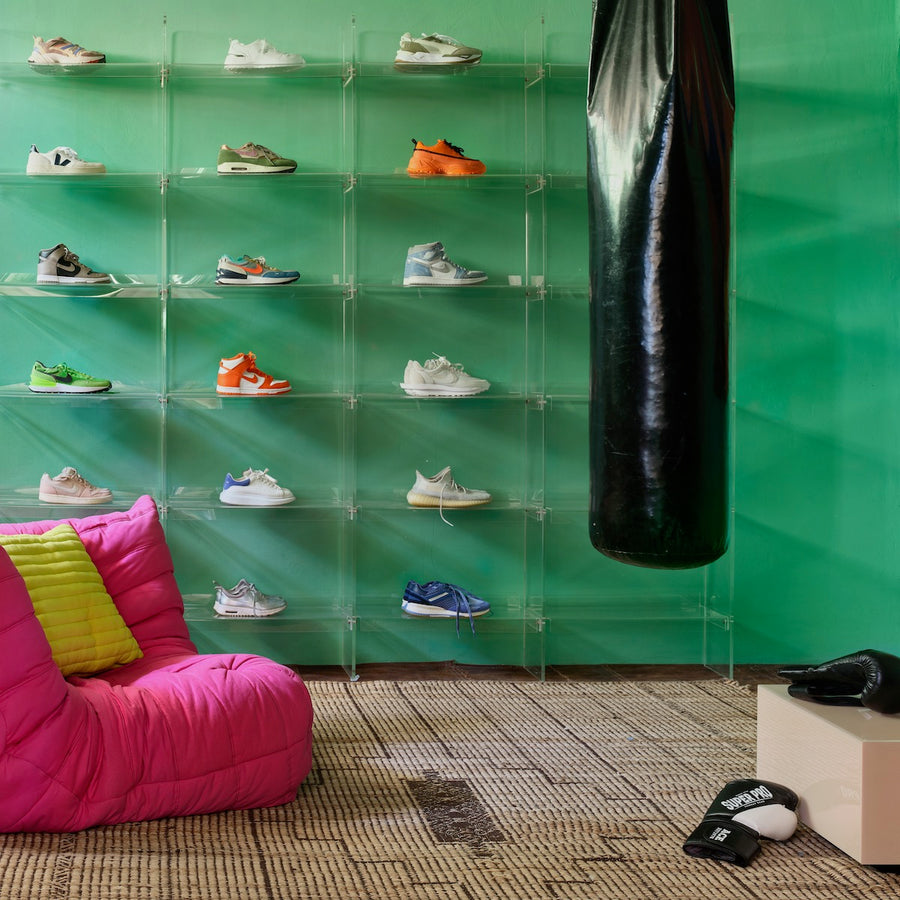 Mirror Block Table Nude 60 X 60 cm