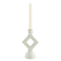 Thumbnail for Madam Stoltz Stoneware Candle Holder 20.5cm off white glazed