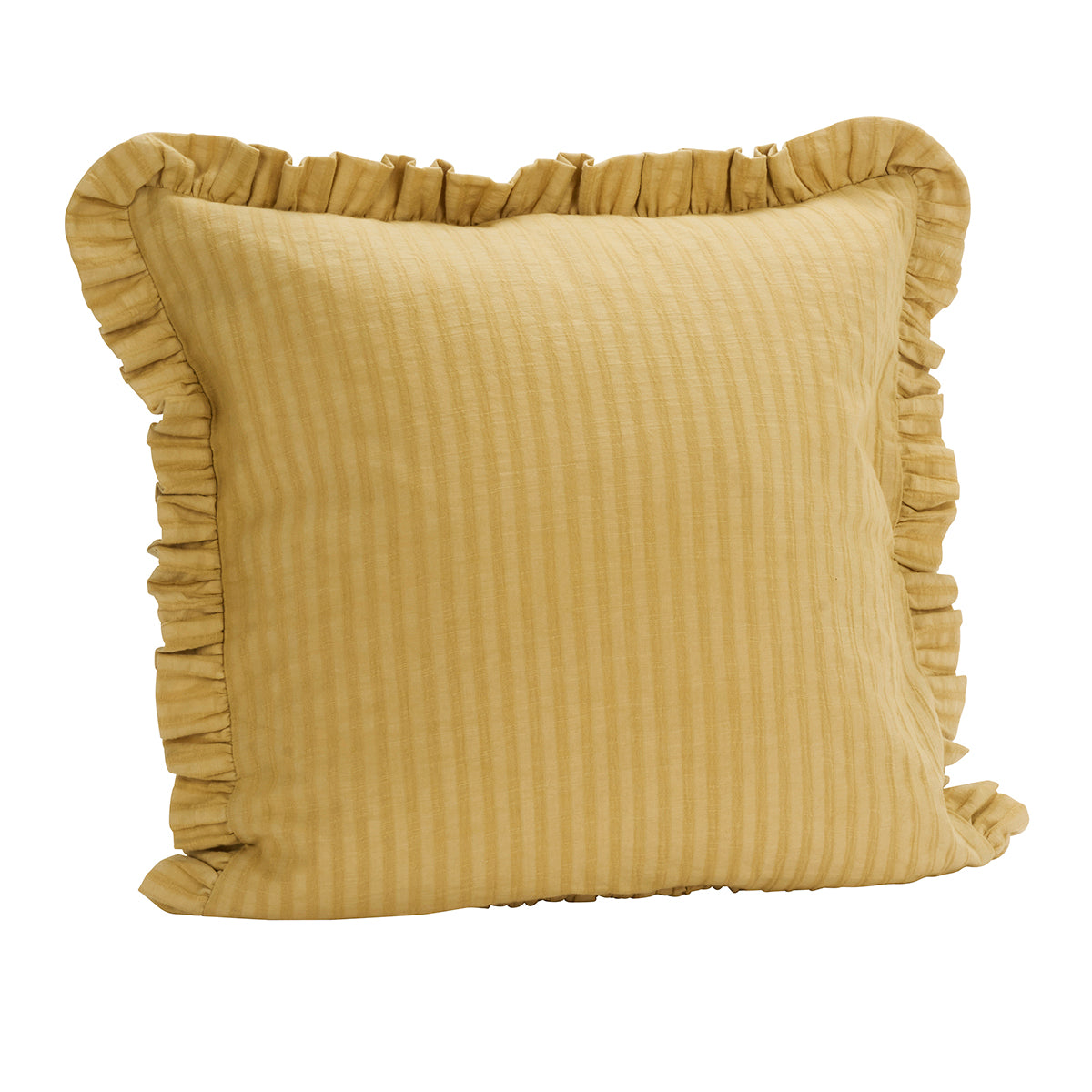 Ruffle Cushion - Light Yellow