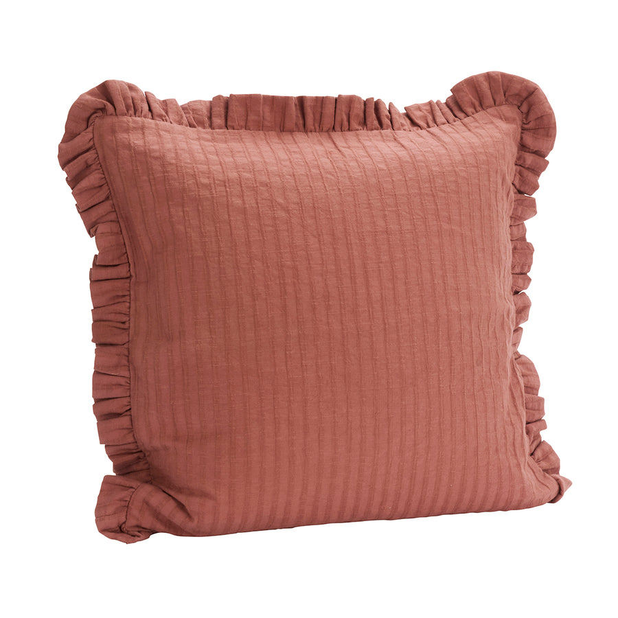 Ruffle Cushion - Maroon