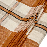 Thumbnail for Checked Cotton Tablecloth - Pumpkin Spice 150x150 cm